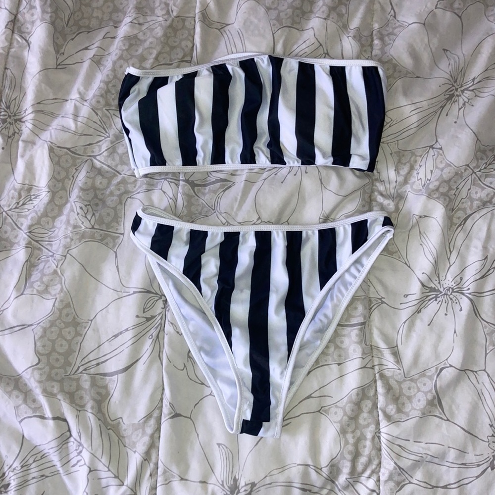 Striped Bikini NWOT